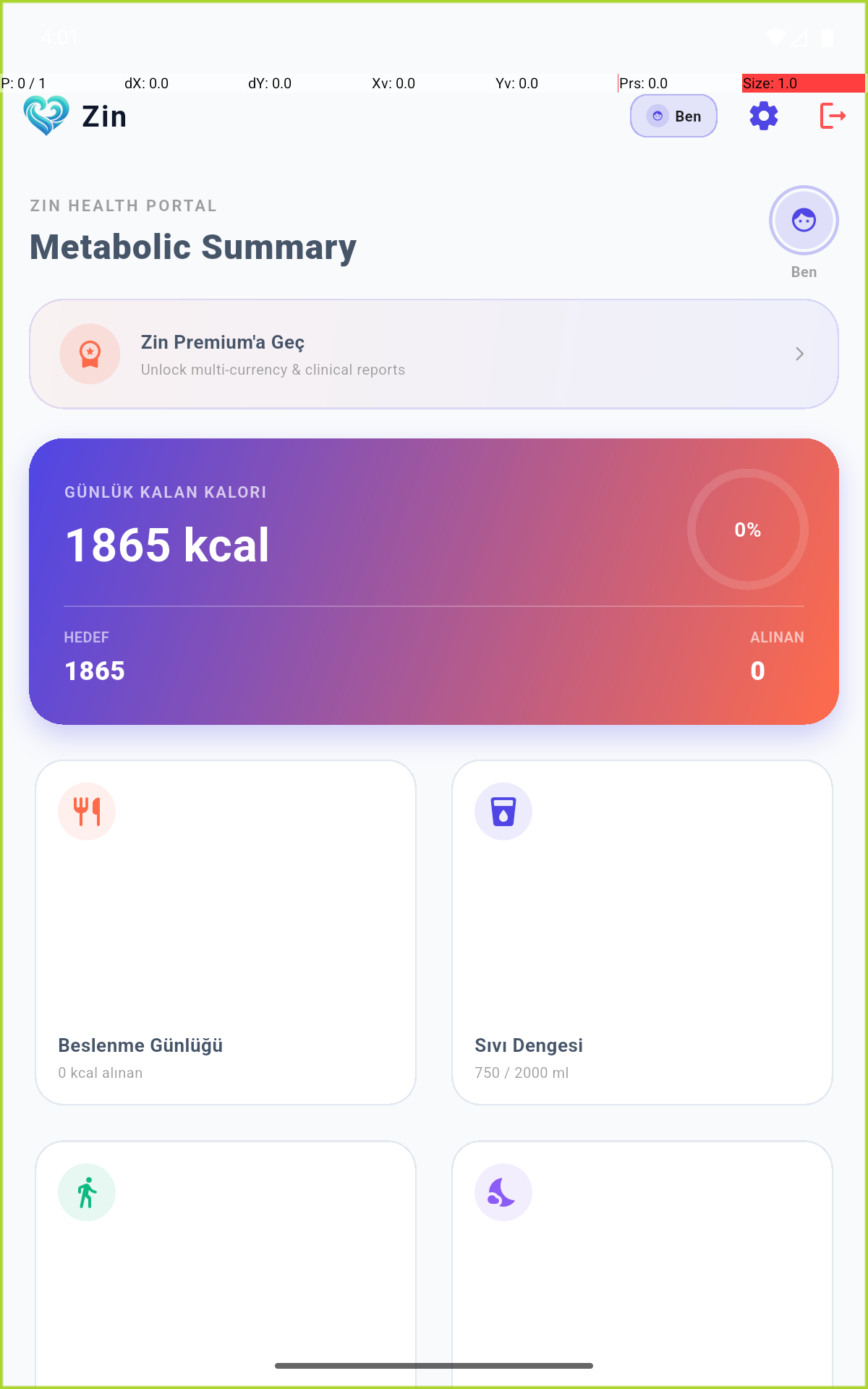Zin Tablet Interface